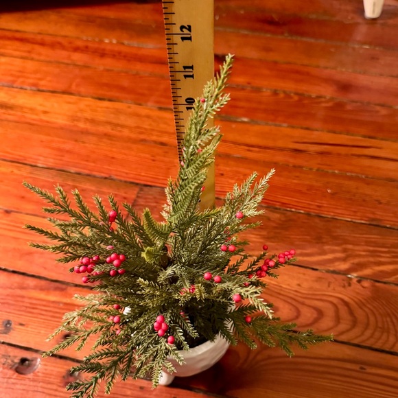Faux Plant in a Holiday Themed Candy Cane Pot - Picture 3 of 6